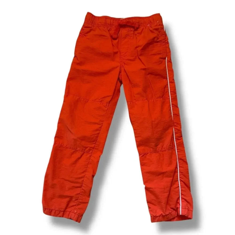 Gymboree Boys Pants‎ Sz 6 Hop n Roll The Gymster Athletic Orange Lined